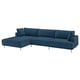 UPPÅKRA 4,5-seat modular sofa, with chaise longue, left/Samsala dark blue