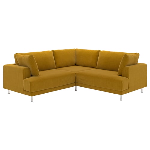UPPÅKRA Modular corner sofa, 3-seat, Samsala yellow-brown