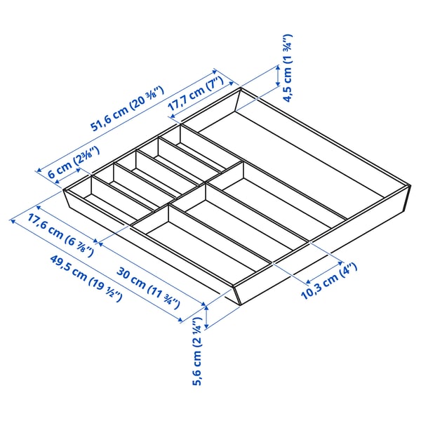 Illustration with measurements for the product: UPPDATERA.