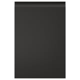 UPPLÖV: black kitchen cabinet with sleek edges and integrated handles.