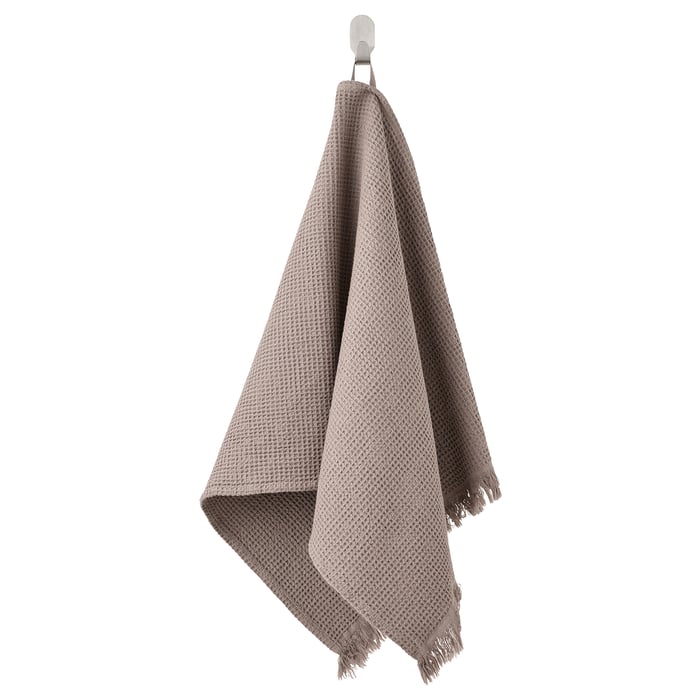 VALLASÅN hand towel, light grey/brown, 50x100 cm IKEA Belgium