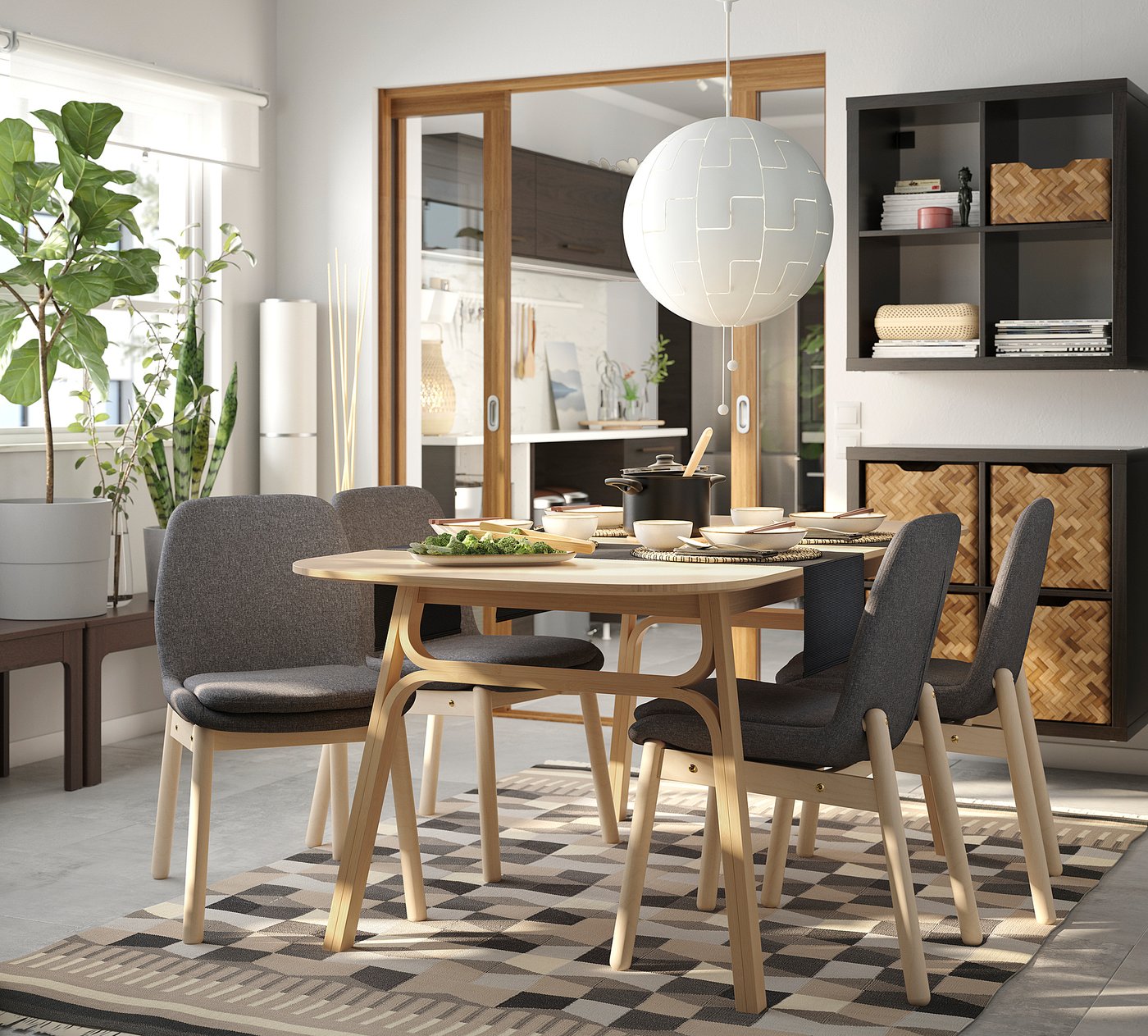 VEDBO Chair birch/Gunnared medium grey IKEA Belgium