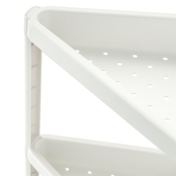 VESKEN Corner shelf unit, white, 33x33x71 cm