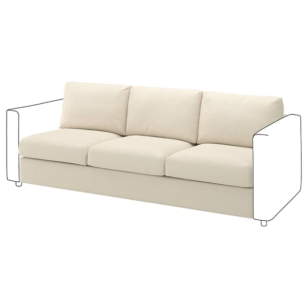 VIMLE 3-seat section, Knäbäck light beige