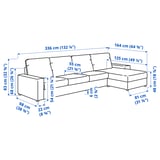 VIMLE 4-seat sofa with chaise longue