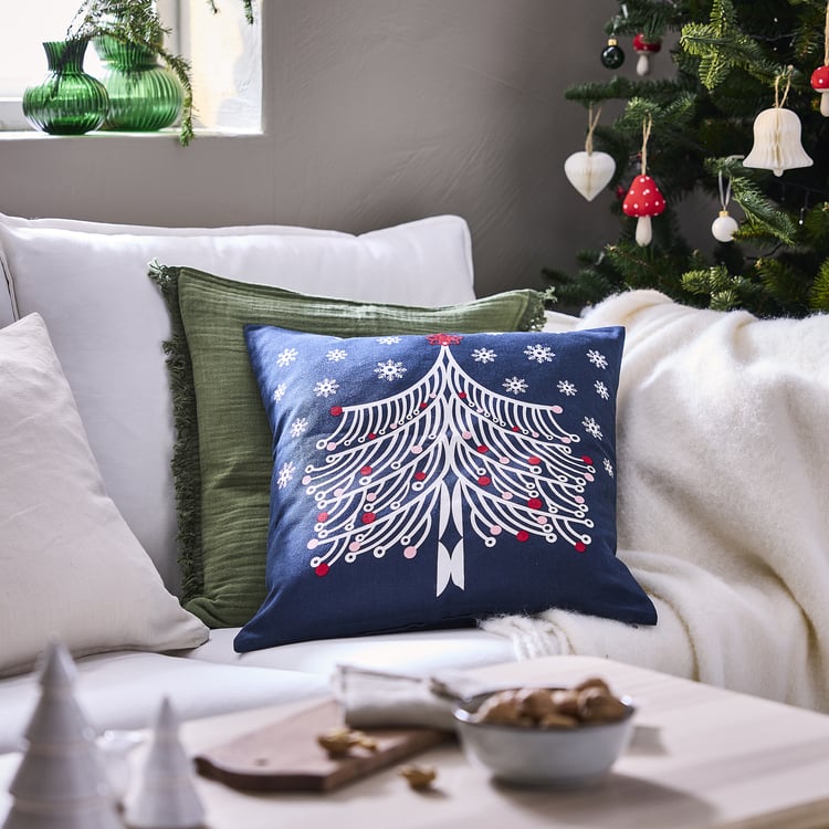 VINTERFINT Cushion cover Christmas tree dark blue IKEA Belgium
