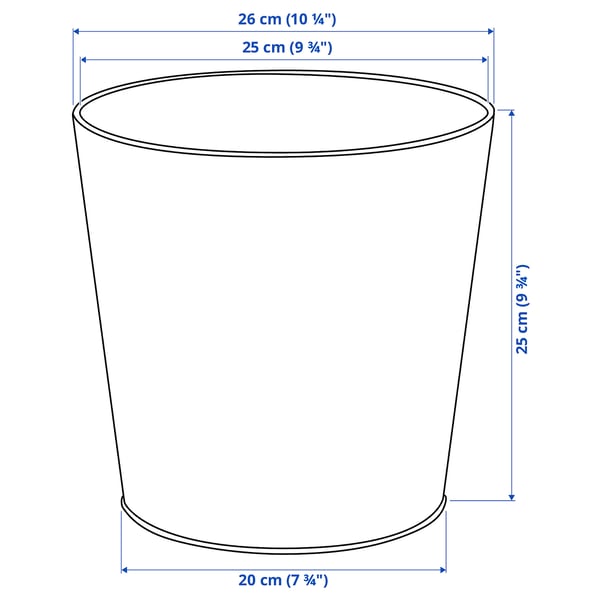 Illustration with measurements for the product: VITLÖK.
