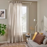 ÄNGSFRYLE Rideau voilage, 1pc, beige/ruflette, 300x300 cm