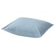 Taie d’oreiller coussin carré bleu ciel, coton doux, design uni.