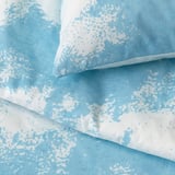 ÄNGSVITVINGE Housse de couette et 2 taies, bleu/blanc, 240x220/50x60 cm