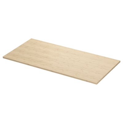 Comptoir en bambou ÅLSKEN, grain de bois naturel, forme rectangulaire.