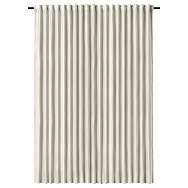 ANNAKAJSA Rideau assombrissant, 1 pièce, blanc/ruflette, 300x280 cm