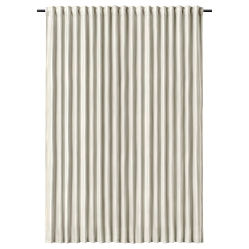 ANNAKAJSA Rideau assombrissant, 1 pièce, blanc/ruflette, 300x280 cm