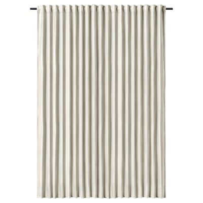 ANNAKAJSA Rideau assombrissant, 1 pièce, blanc/ruflette, 300x280 cm