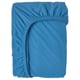 Drap-housse BARNDRÖM bleu, rectangulaire, couleur unie, bords élastiques, 100 % coton.