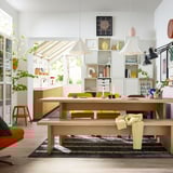 BERGSHYTTAN Table, effet teinté plaqué bouleau, 240x93 cm