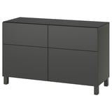 Meuble de rangement ikea BESTÅ noir avec quatre tiroirs.