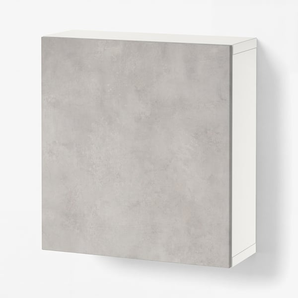 BESTÅ Combinaison rangement murale, blanc/Kallviken gris clair, 60x22x64 cm