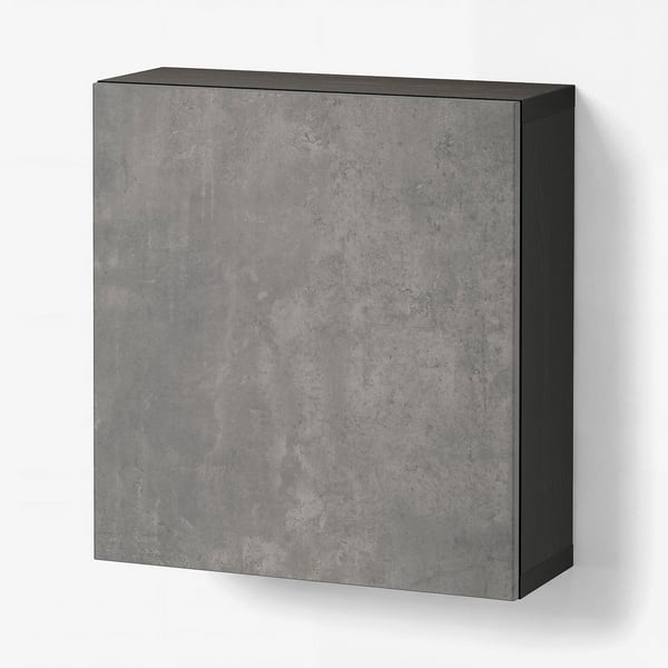 BESTÅ Combinaison rangement murale, brun noir/Kallviken gris foncé, 60x22x64 cm