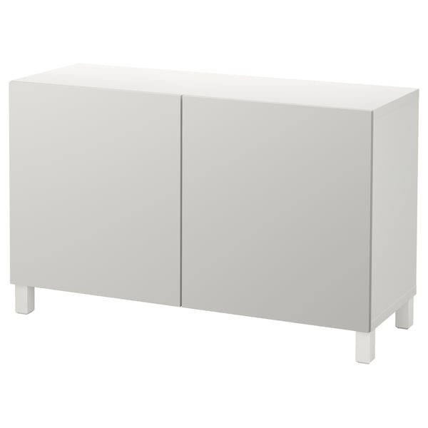 Besta Combinaison Rangement Portes Blanc Lappviken Gris Clair 120x40x74 Cm Ikea