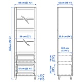 Illustration avec les mesures du produit : BESTÅ.