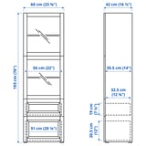 Illustration avec les mesures du produit : BESTÅ.