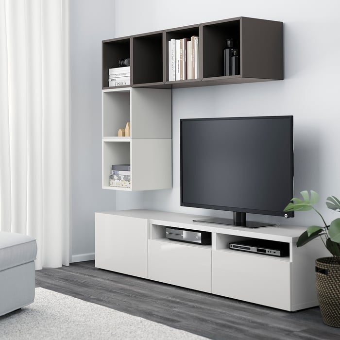 Meuble Tv Ikea Bestå 180 Cm Blanc