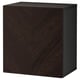 Ikea BESTÅ : meuble de rangement cube en bois noir-brun, motif à chevrons, design moderne.