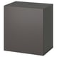 Unité de rangement BESTÅ noire, rectangulaire, sobre, design moderne avec des surfaces planes.