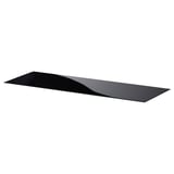 Étagère en verre Ikea BESTÅ, noir, rectangulaire, design épuré.