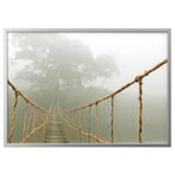 BJÖRKSTA Image avec cadre, voyage dans la jungle/couleur aluminium, 140x100 cm