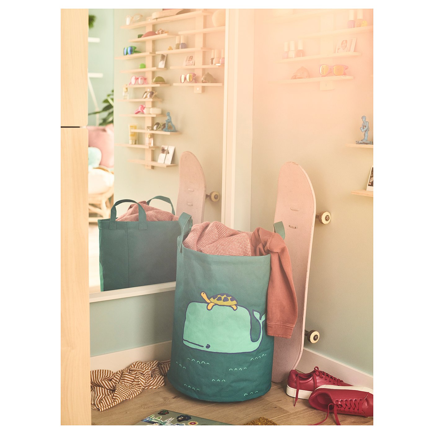 Sac De Rangement IKEA STRANDSKATA 5L Multicolore - Coton Tressé Pour Chambre D'enfant