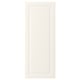 Porte d’armoire blanc cassé avec bord biseauté, panneau de fibres, style traditionnel.