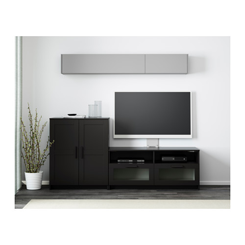 Brimnes Combinaison Meuble Tv Noir 200 X 41 X 95 Cm Ikea