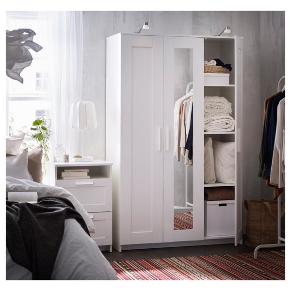 BRIMNES Armoire 3 portes blanc IKEA