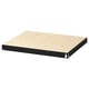 Une étagère BROR - noire, rectangulaire, robuste avec un plateau en bois de pin.