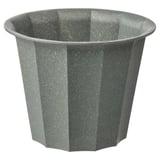 Jardinière nervurée recyclée grise