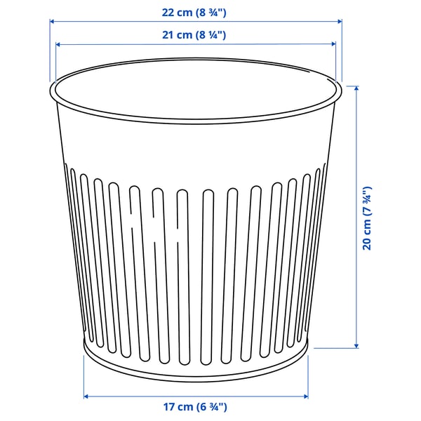 Illustration avec les mesures du produit : CITRONMELISS.