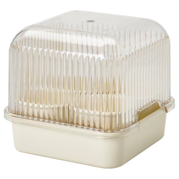 DOFTRIPS Set jardinage, transparent/blanc cassé, 16x16x14.5 cm
