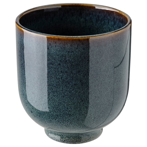 DRÖMSK Cache-pot, intérieur/extérieur bleu foncé, 9 cm