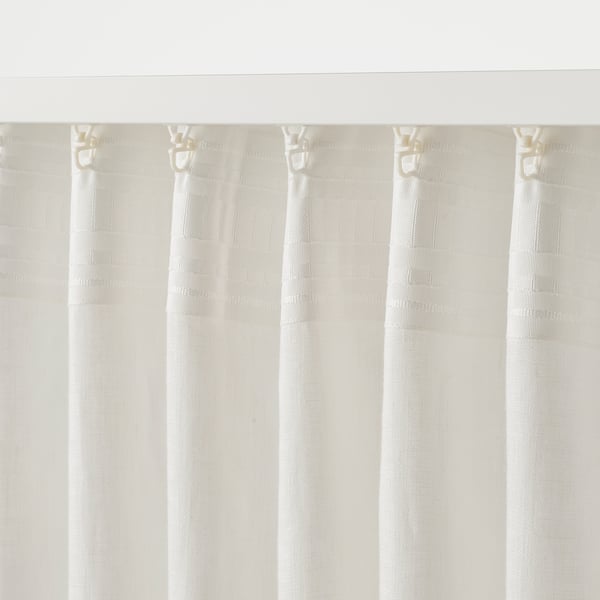 DYTÅG Rideaux, 2 pièces, blanc/ruflette, 145x300 cm