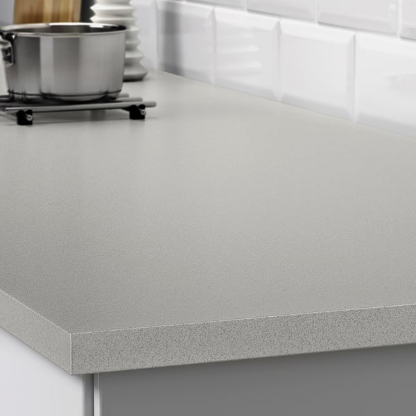 EKBACKEN Plan de travail sur mesure - gris clair motif pierre