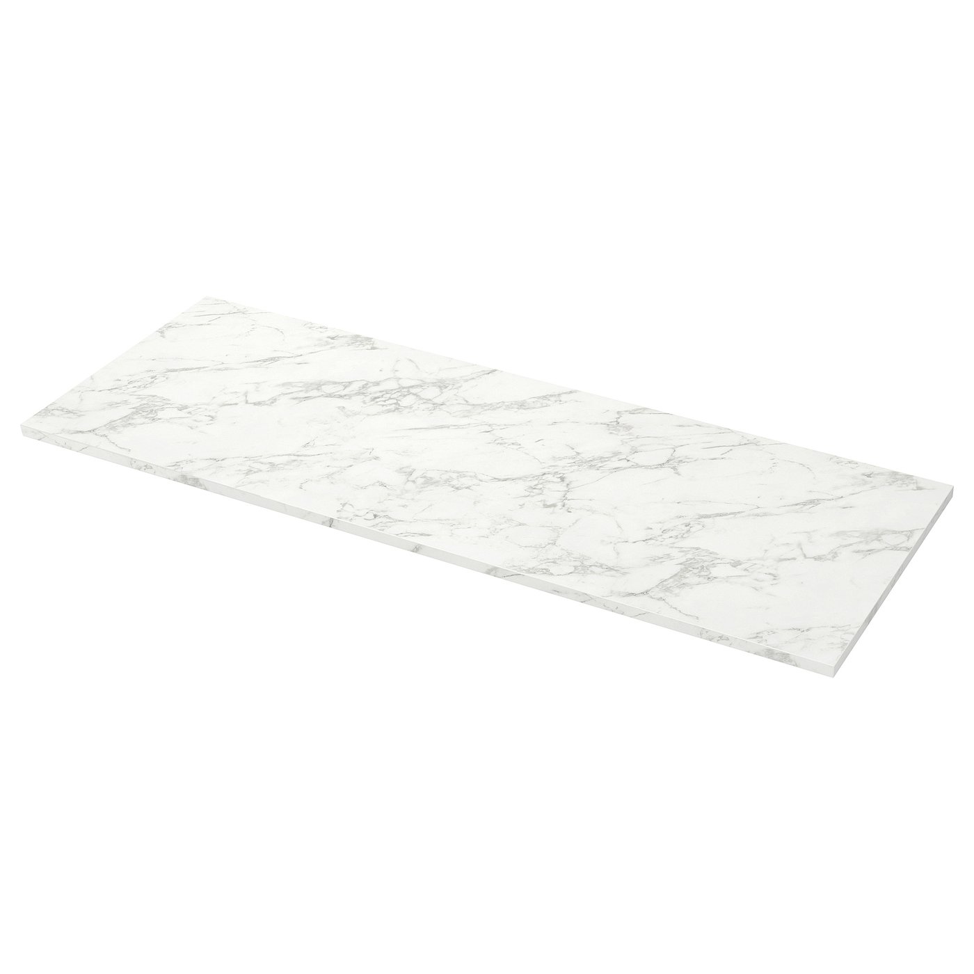 EKBACKEN Plan de travail - blanc effet marbre scintillant/stratifié 186x2.8 cm IKEA occasion