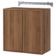 Option : Armoire EKET marron, 2 portes, 1 étagère, murale.