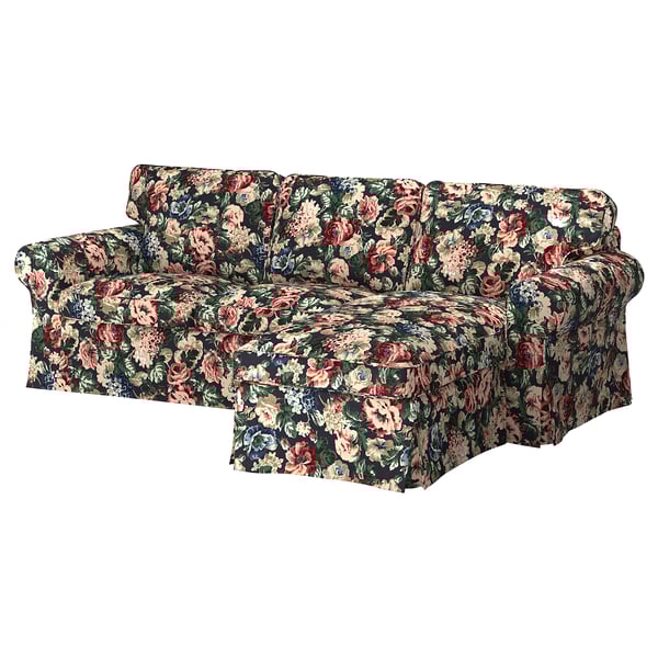 Ektorp Canape 3 Places Avec Meridienne Lingbo Multicolore Ikea