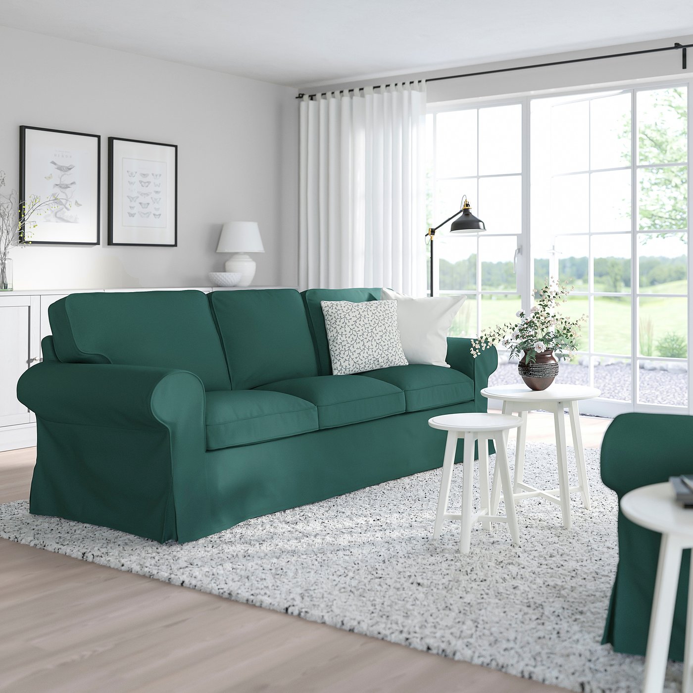 Donne canapé ektorp ikea blanc 3 places