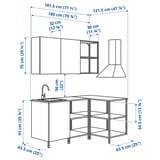 Illustration avec les mesures du produit : ENHET.