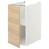 Armoire ENHET blanche avec porte en bois clair et étagère unique.