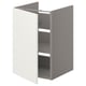 Meuble de salle de bain ENHET, blanc, rectangulaire, intérieur gris, deux étagères.