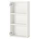 Armoire murale blanche, faisant partie de la série ENHET, avec deux étagères. Fabriqué à partir de panneaux de fibres et de particules, il a une forme rectangulaire.